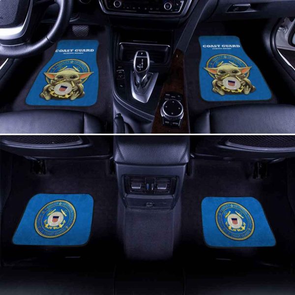 baby yoda uscg car floor mats us coast guard 5kx6v