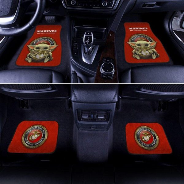 baby yoda usmc car floor mats us marines corps lepyg