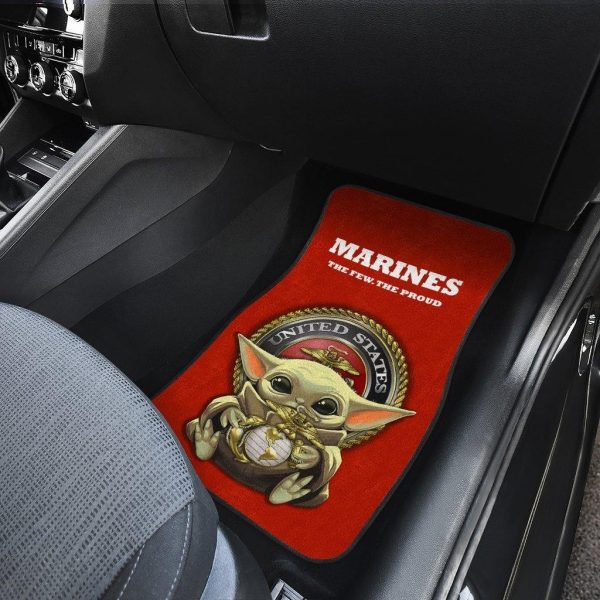 baby yoda usmc car floor mats us marines corps nutbj