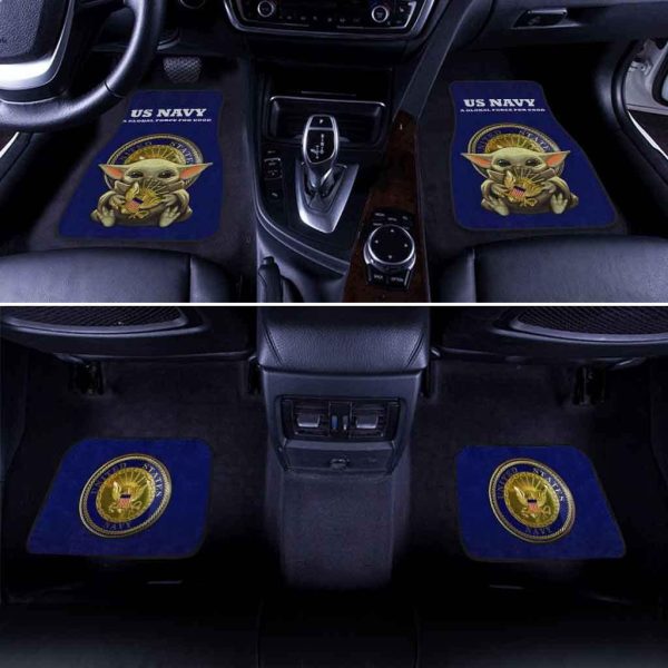 baby yoda usn car floor mats us navy n8wqo