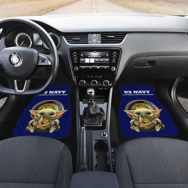 Baby Yoda USCG Car Floor Mats U.S Coast Guard