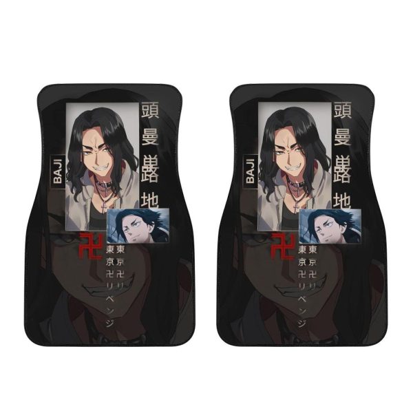 baji car accessories custom tokyo revengers anime car floor mats 36ad2
