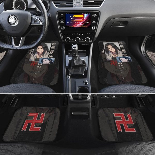 baji car accessories custom tokyo revengers anime car floor mats qwhbf