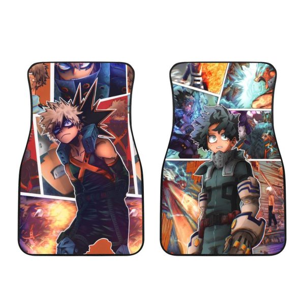 bakugou and deku mha car floor mats dojb2