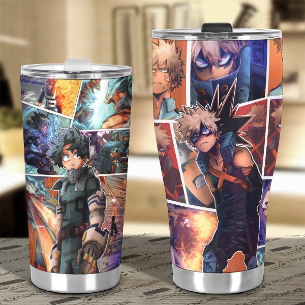 bakugou and deku mixed car tumbler cup cutsom my hero academia anime car accessories ef14u
