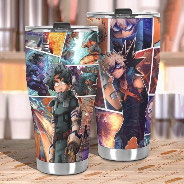 bakugou and deku mixed car tumbler cup cutsom my hero academia anime car accessories lx7x2