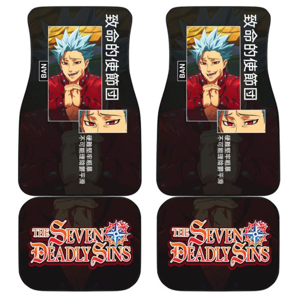 King Car Floor Mats Custom Seven Deadly Sins Anime Car Accessories