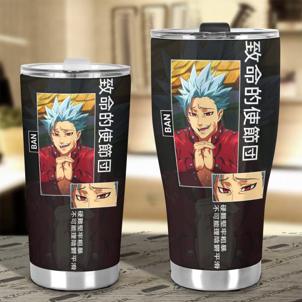 ban custom seven deadly sins anime car tumbler cup car accessories kwfp9