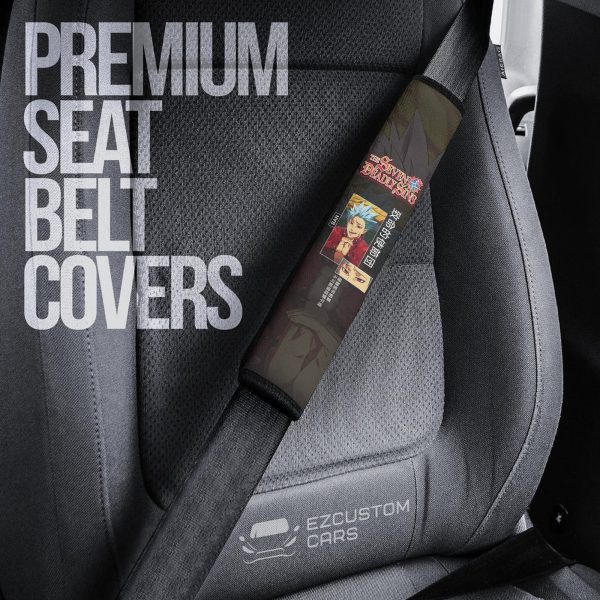 ban seat belt covers custom seven deadly sins anime car accessories bscck