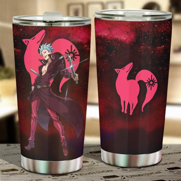 Ban Custom Seven Deadly Sins Anime Car Tumbler Cup Car Accessories