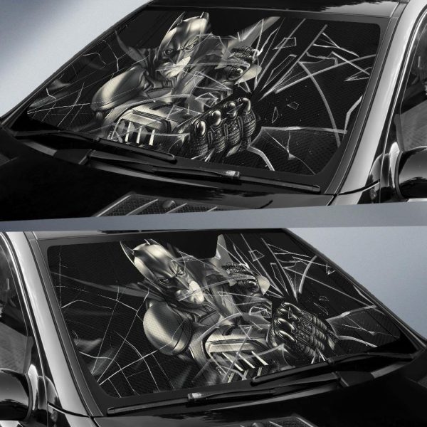 Batman Car Auto Sun Shade Broken Windshield Funny Gift