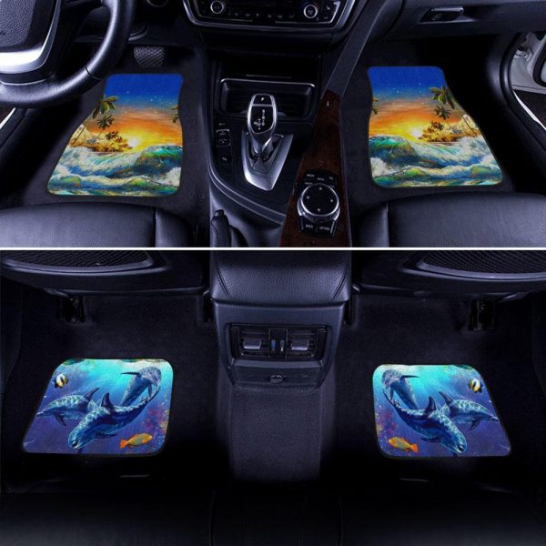 beauty dolphins car floor mats 2kqsi
