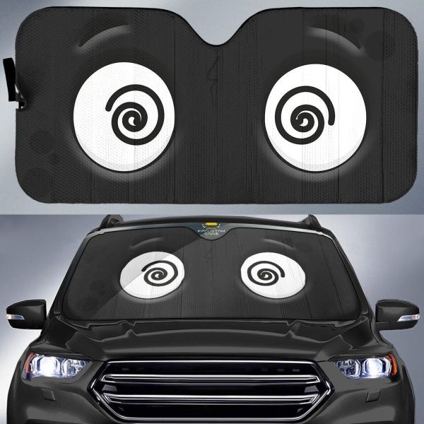 bewildered cartoon eyes car windshield sun shade ie6le