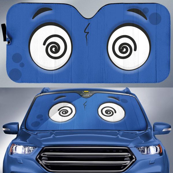 bewildered cartoon eyes car windshield sun shade mflcl