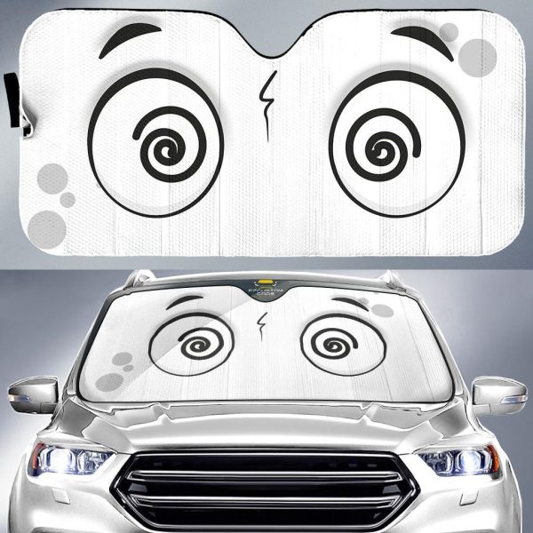 bewildered cartoon eyes car windshield sun shade wppjl