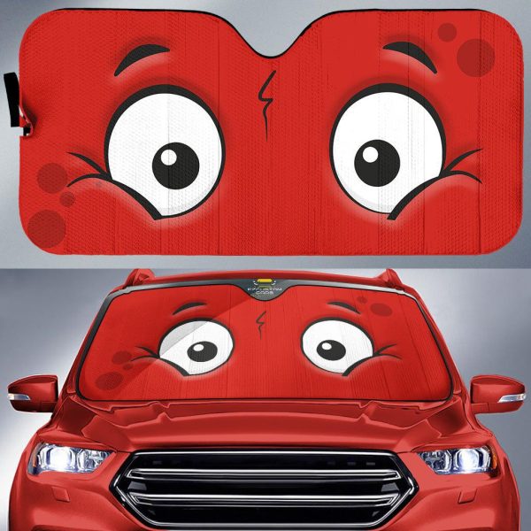 big cartoon eyes car windshield sun shade 50y9f