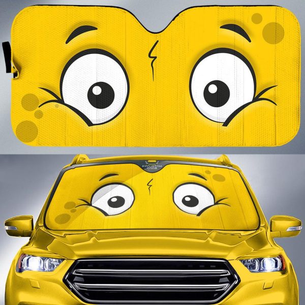 big cartoon eyes car windshield sun shade cpwut
