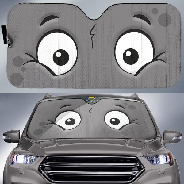 big cartoon eyes car windshield sun shade kkrzy