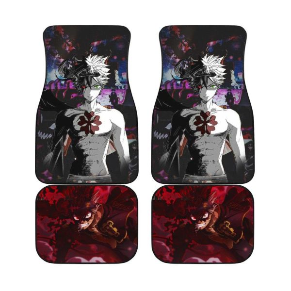 Black AstaBlack Clover Car Floor Mats Black AstaBlack Clover Car Floor Mats