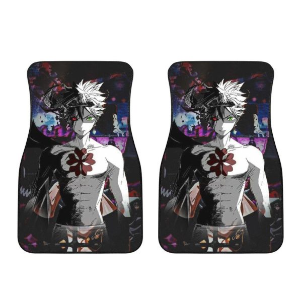 Black AstaBlack Clover Car Floor Mats