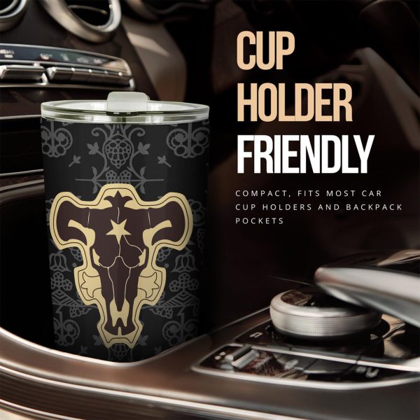 black bull tumbler custom black clover anime car accessories fwxgl