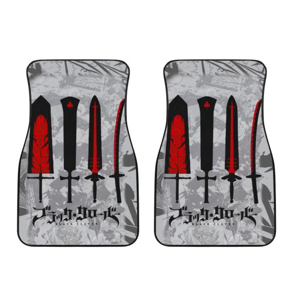 black clover car floor mats custom sword blbof