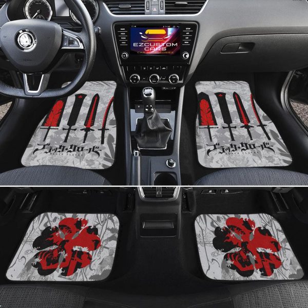 black clover car floor mats custom sword ey0au