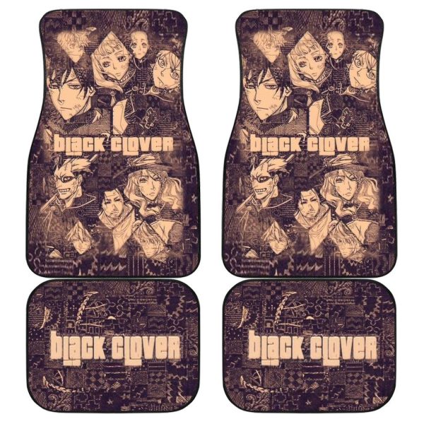 Black Clover Car Floor Mats