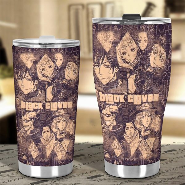 black clover car tumbler cup anime car accessories mix manga 2cvfy
