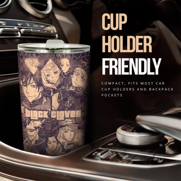 black clover car tumbler cup anime car accessories mix manga 4kjiy