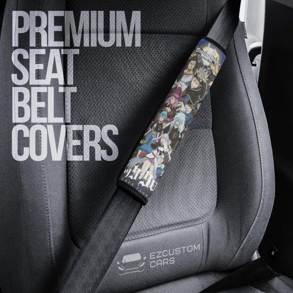 black clover custom car seat belt covers perfect accessory for anime fans cdxdt
