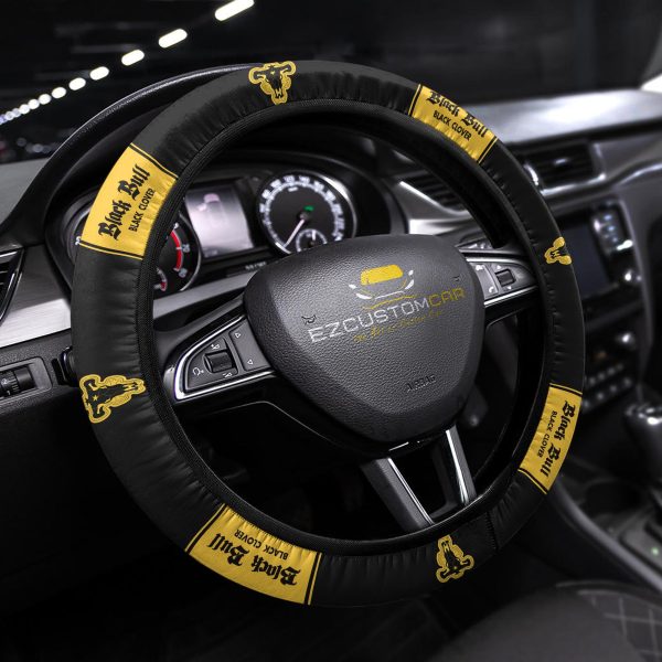 black clover squads anime steering wheel cover universal fit 15 inch 9xmfy