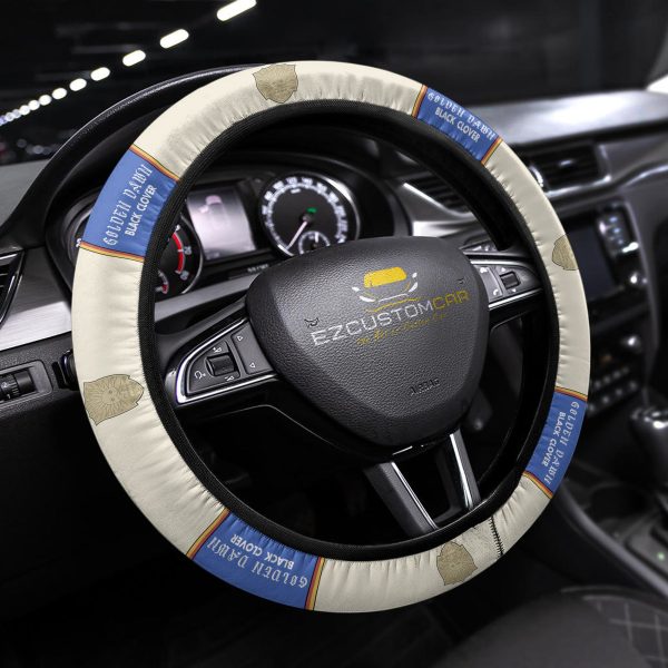 black clover squads anime steering wheel cover universal fit 15 inch n5h3m