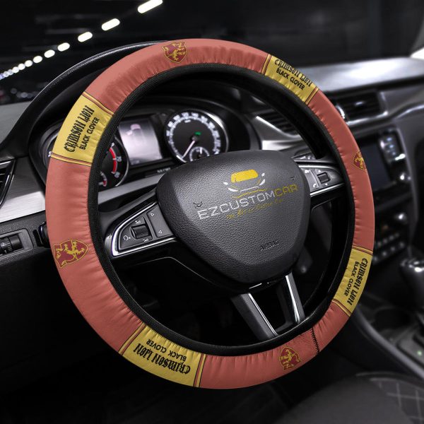 black clover squads anime steering wheel cover universal fit 15 inch pgyjv
