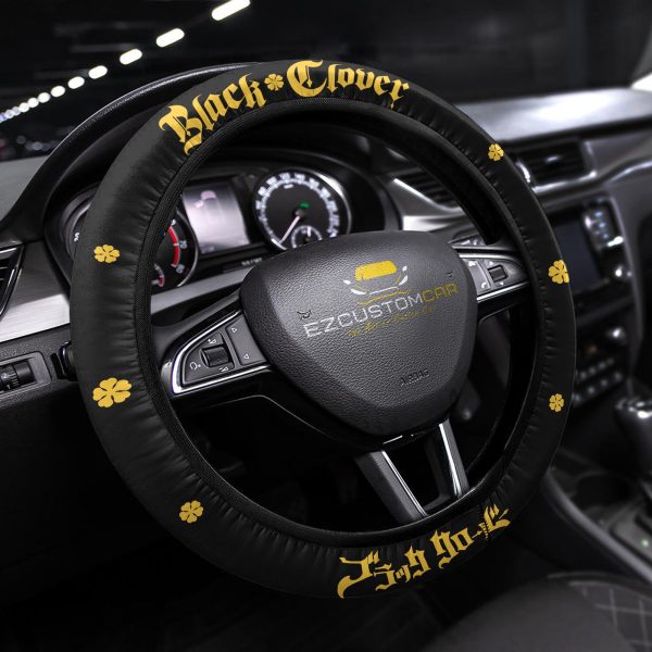 Black Clover Squads Anime Steering Wheel Cover – Universal Fit (15 Inch)