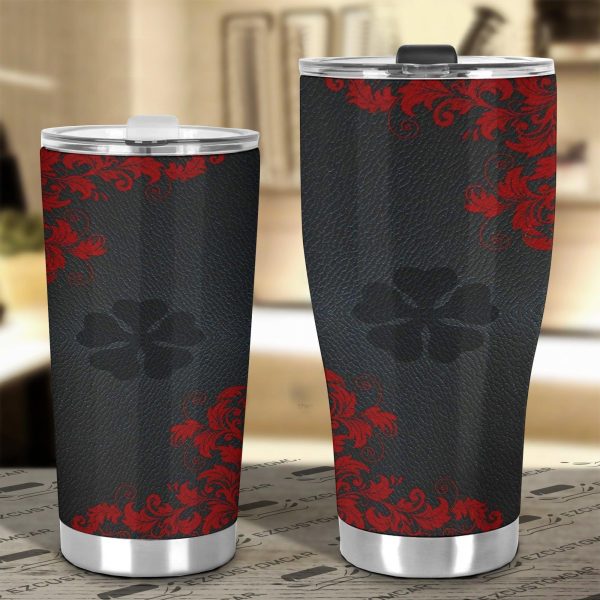 black clover symbol car tumbler cup custom black clover anime car accessories fgxy2