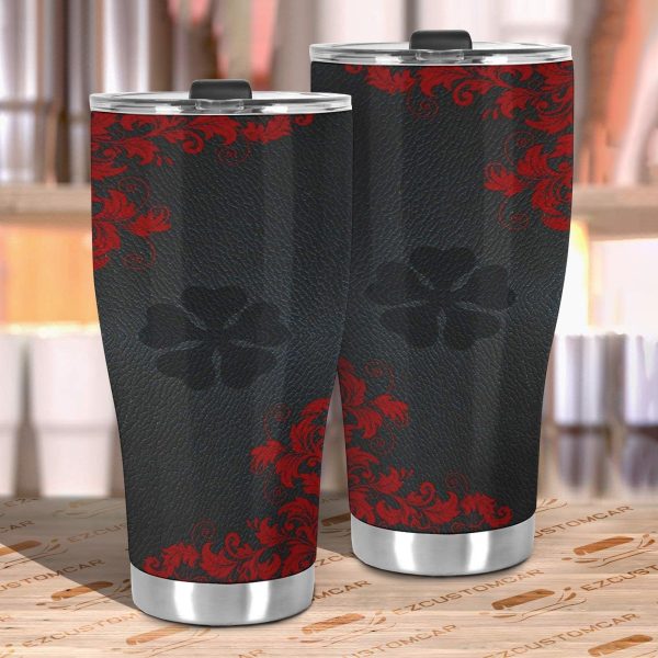 black clover symbol car tumbler cup custom black clover anime car accessories sin28