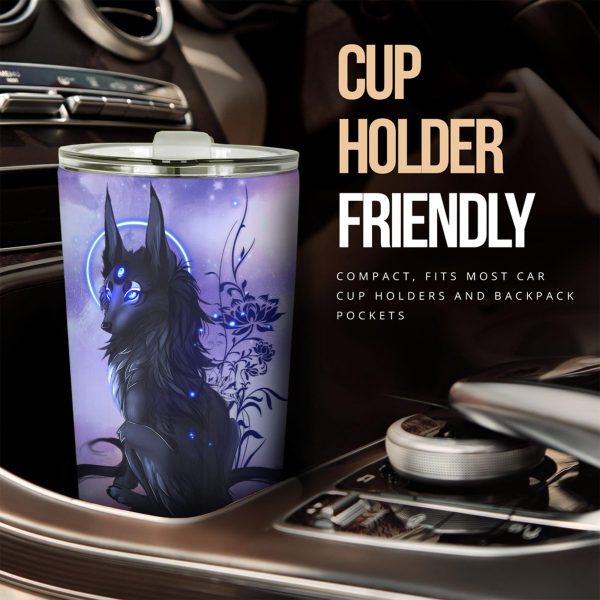 Black Fox Mythical Creatures Car Tumbler Cup Custom Mythical Creatures Car Accessories