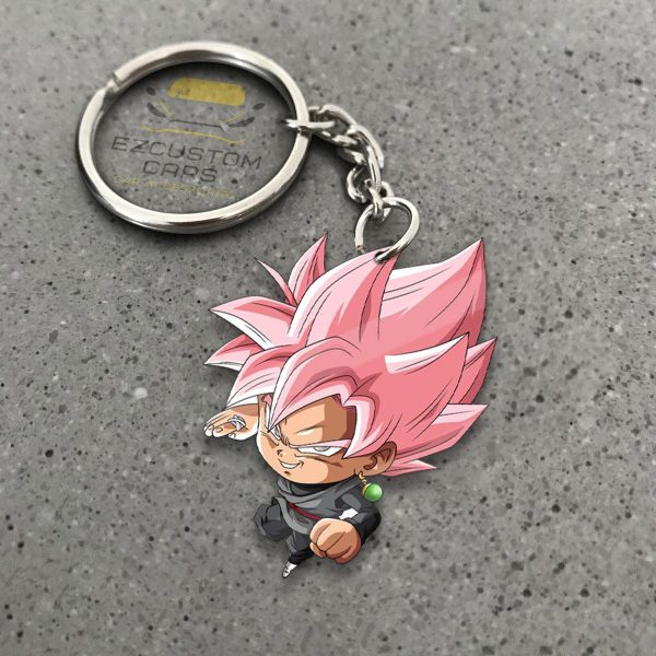 Black Goku Keychains Custom Anime Dragon Ball Car Accessories