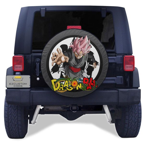 Black Goku Spare Tire Cover Custom Dragon Ball Anime Car Accessories