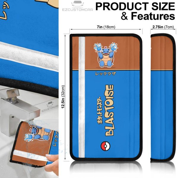 blastoise seat belt cover custom pokemon gift car accessories uhdpa