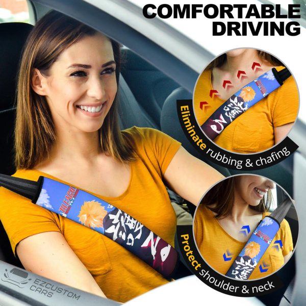 Bleach Ichigo Car Accessories Anime Seat Belt Covers