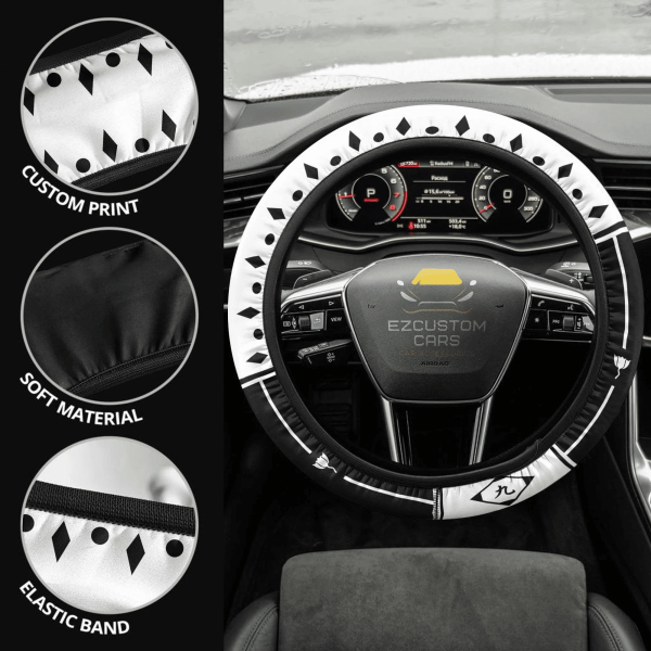 Bleach Ninth Division Symbols Anime Steering Wheel Cover Custom Anime Car Accessories