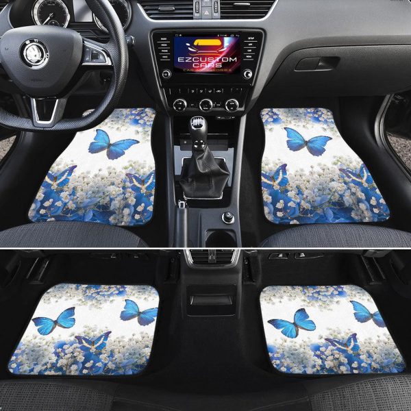 blue butterfly car floor mats custom butterfly car accessories xkdta