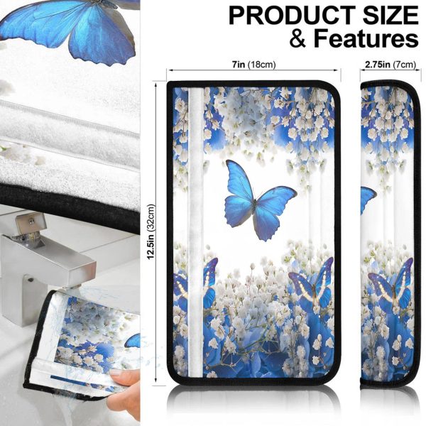 blue butterfly seat belt covers custom butterfly car accessories bc2ka