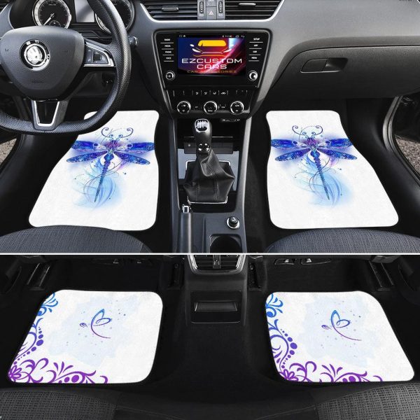 blue dragonfly car floor mats custom dragonfly car accessories wg8g1