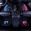 Blue & Pink Wolf Car Floor Mats She Keeps Me Wild He Keeps Me Safe