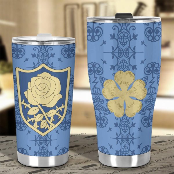 blue rose black clover stainless steel tumbler custom anime car accessories dlwy9