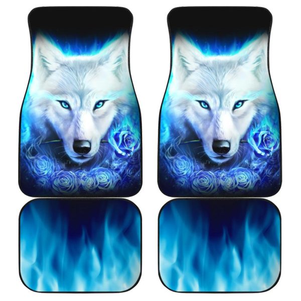 Alert Wolf Car Floor Mats Custom Animal Car Accessories
