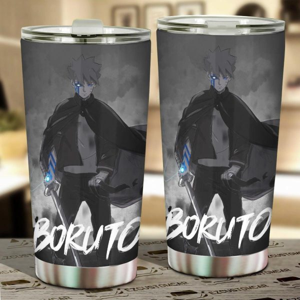 Boruto Car Tumblers Cup Custom Boruto Black And White Anime Car Accessories